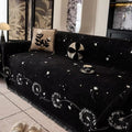 ZenLoom: Japandi Sofa Throw with Dandelion Pattern – Stylish Microfiber Sofa Cover