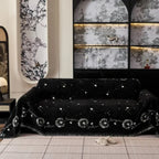 ZenLoom: Japandi Sofa Throw with Dandelion Pattern – Stylish Microfiber Sofa Cover