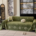 ZenLoom: Japandi Sofa Throw with Dandelion Pattern – Stylish Microfiber Sofa Cover