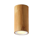 ZenLuma: Asian Wooden Cylinder Ceiling Light – LED Light for Living Room & Bedroom