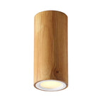 ZenLuma: Asian Wooden Cylinder Ceiling Light – LED Light for Living Room & Bedroom