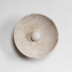 ZenRund: Designer Wall Lamp in Japandi Style – Round Resin Wall Light for Living Room & Hallway