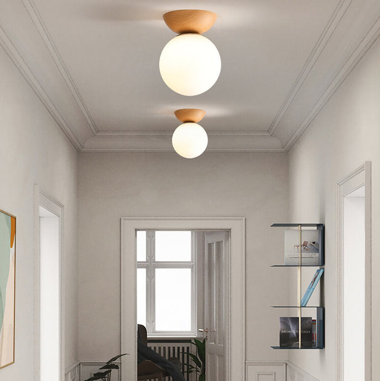 Zenora: Japanese Ceiling Light Made of Wood – LED Light for Living Room & Bedroom