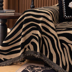 Zentara: Chenille Sofa Cover with Zebra Pattern & Jacquard Structure – for Living Room & Couch