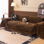 Zentara: Chenille Sofa Cover with Zebra Pattern & Jacquard Structure – for Living Room & Couch