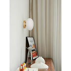 Jewel-Style White Glass Wall Sconce on Colored Base
