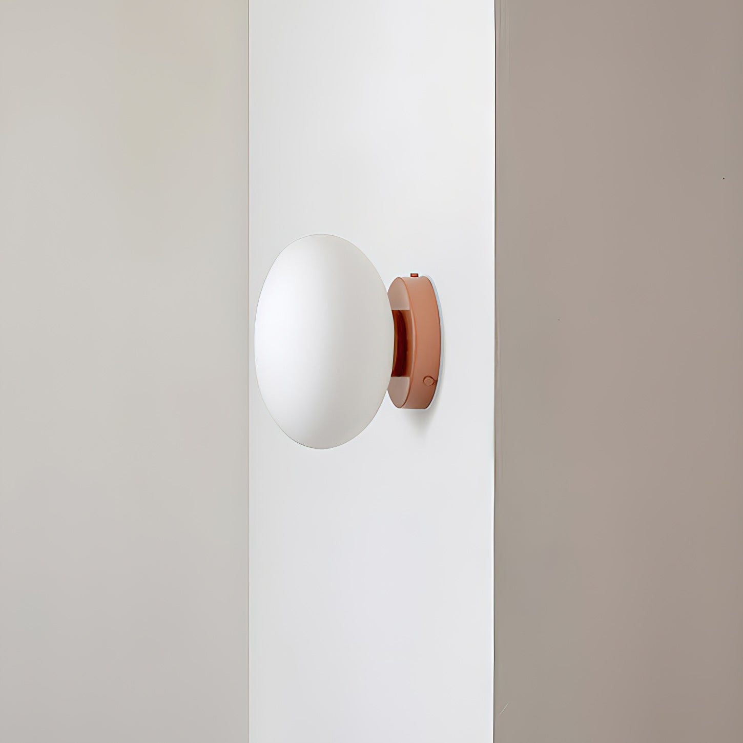 Jewel-Style White Glass Wall Sconce on Colored Base