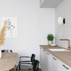 Jewel-Style White Glass Wall Sconce on Colored Base