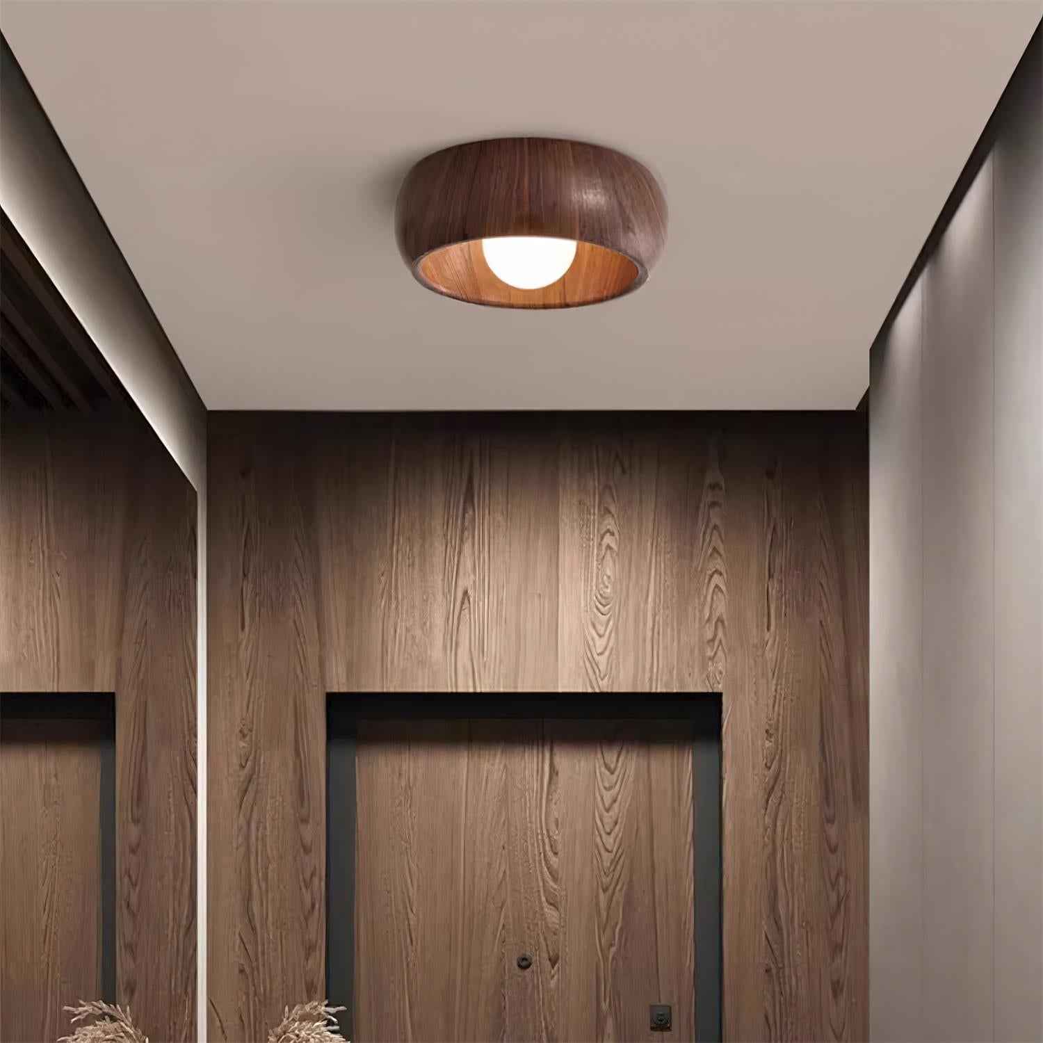 Bela LED Plafondlamp | Minimalistisch Houtlook Design, Warm Licht