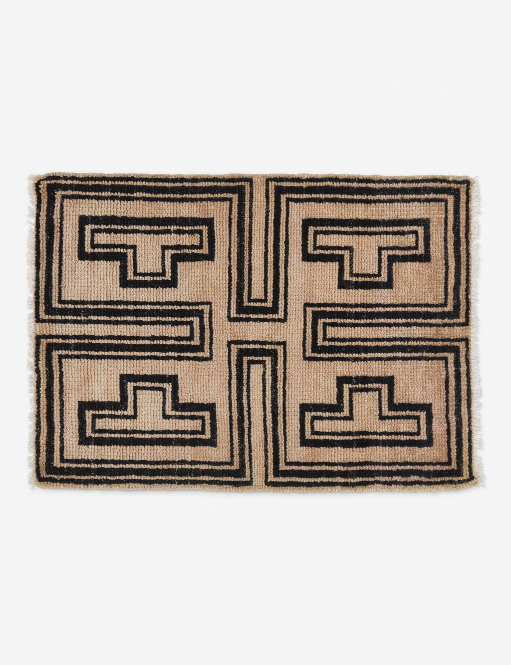 Senna Geometric Wool Rug | Hand-Knotted, Durable Design