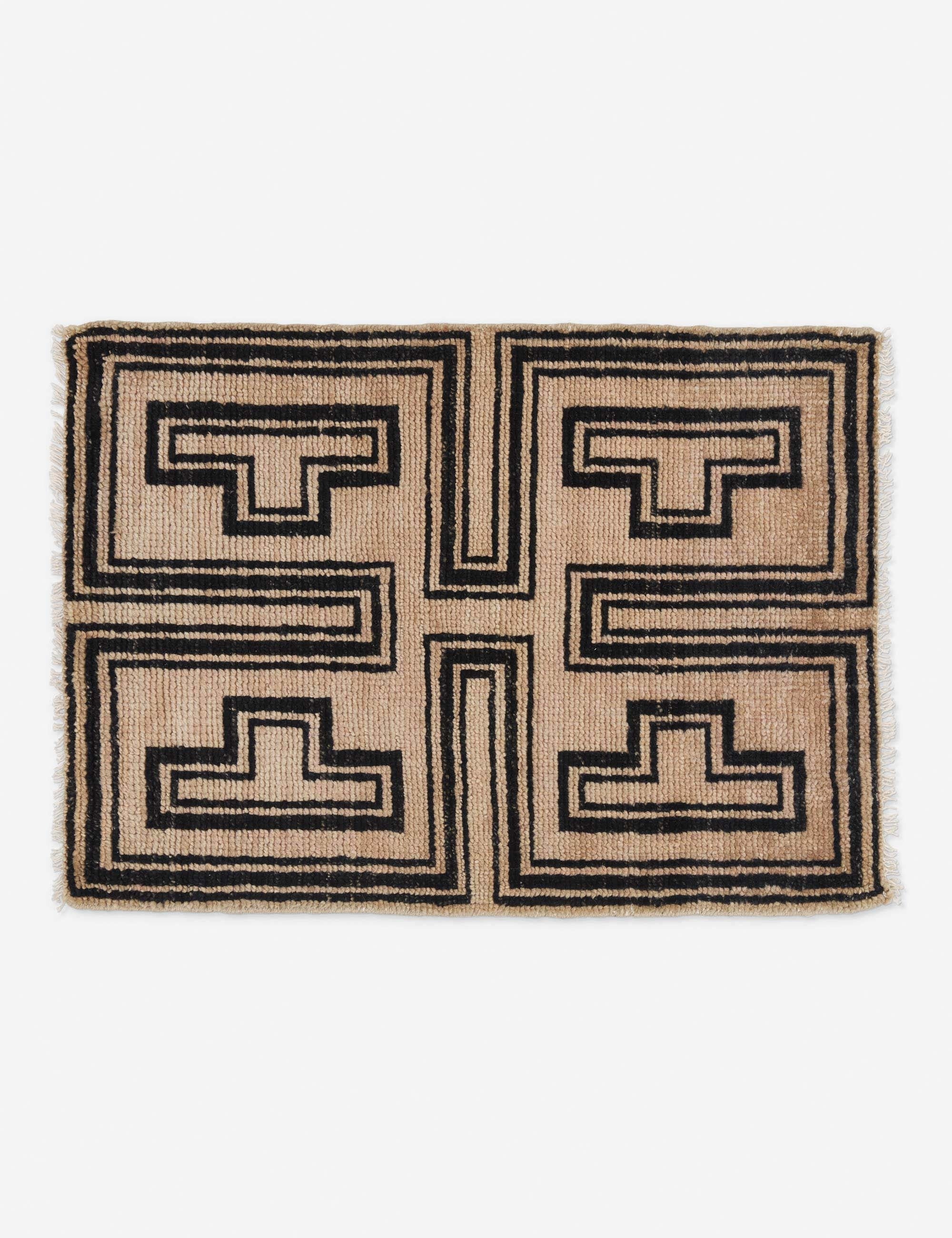 Senna Geometric Wool Rug | Hand-Knotted, Durable Design
