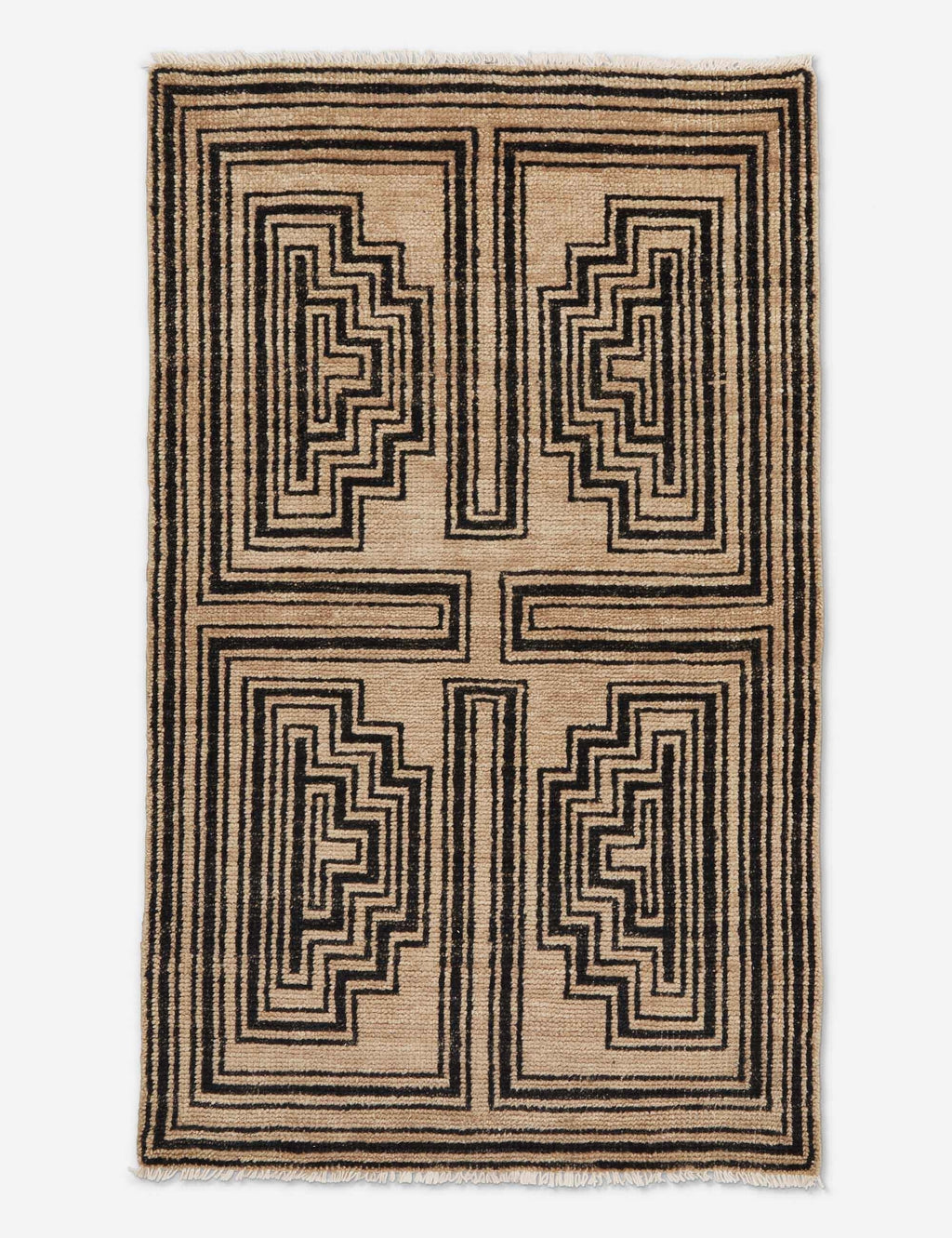 Senna Geometric Wool Rug | Hand-Knotted, Durable Design