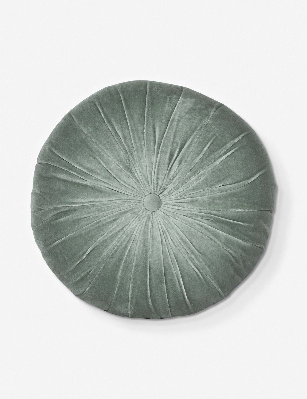 Mira Velvet Round Pillow | Pleated Texture, Soft Hues