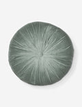 Mira Velvet Round Pillow | Pleated Texture, Soft Hues