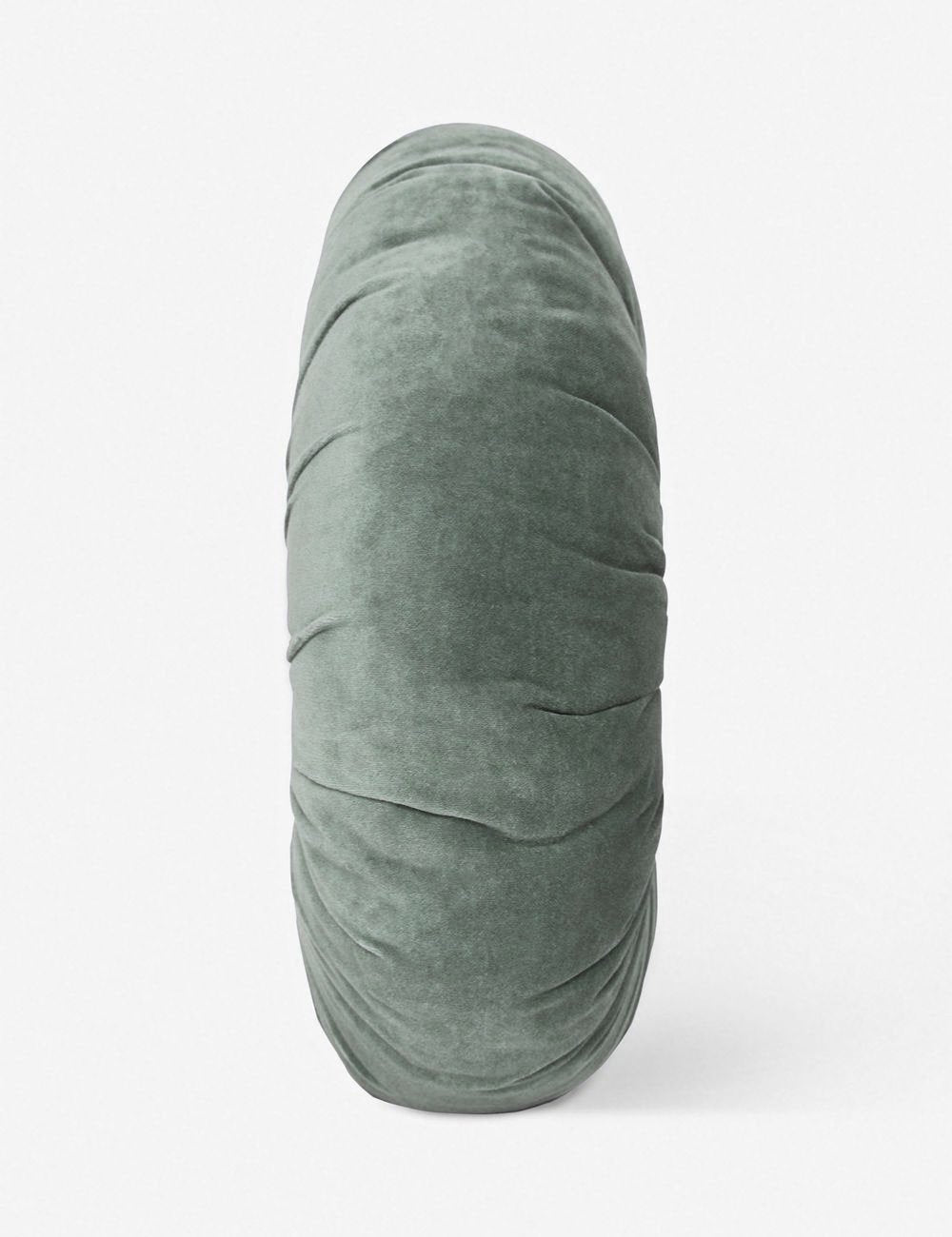 Mira Velvet Round Pillow | Pleated Texture, Soft Hues