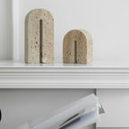 Bela Small Decorative Arch | Natural Travertine Stone, Minimalist Design