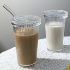 Belo Glass Set | 380ml with Lid and Straw, Durable Design