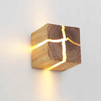 Bela Wall Light | Hand-Carved Solid Wood, Warm Ambient Glow