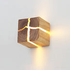 Bela Wall Light | Hand-Carved Solid Wood, Warm Ambient Glow