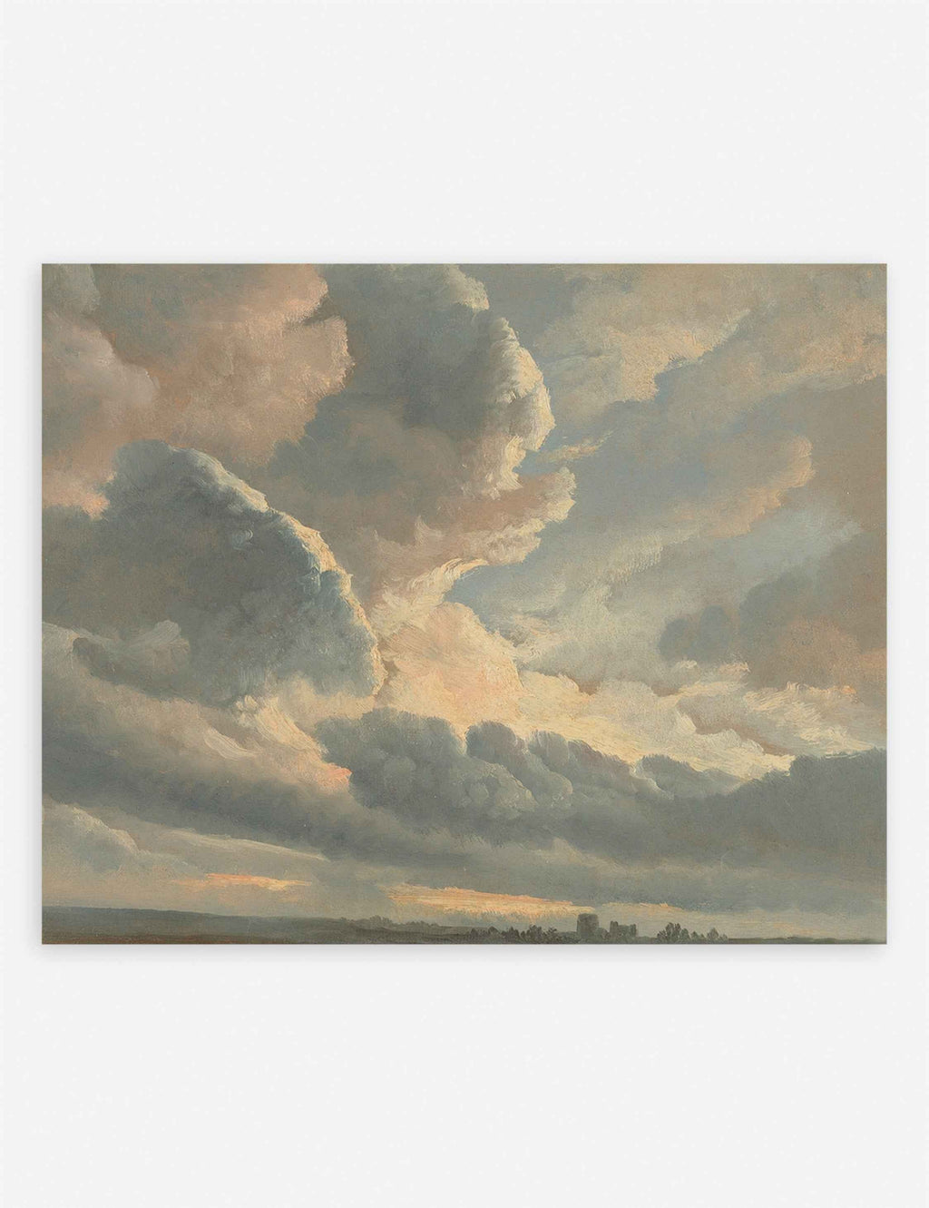 Cielo Wall Art | Textured Sunset Clouds Over Rome