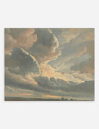 Cielo Wall Art | Textured Sunset Clouds Over Rome