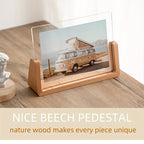 Bela U-Shaped Photo Frame | Solid Wood & Acrylic, Minimalist Display