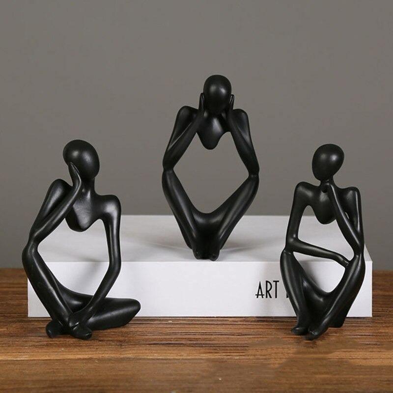 Mente Sculptuur | Abstracte Denker, Duurzaam Hars