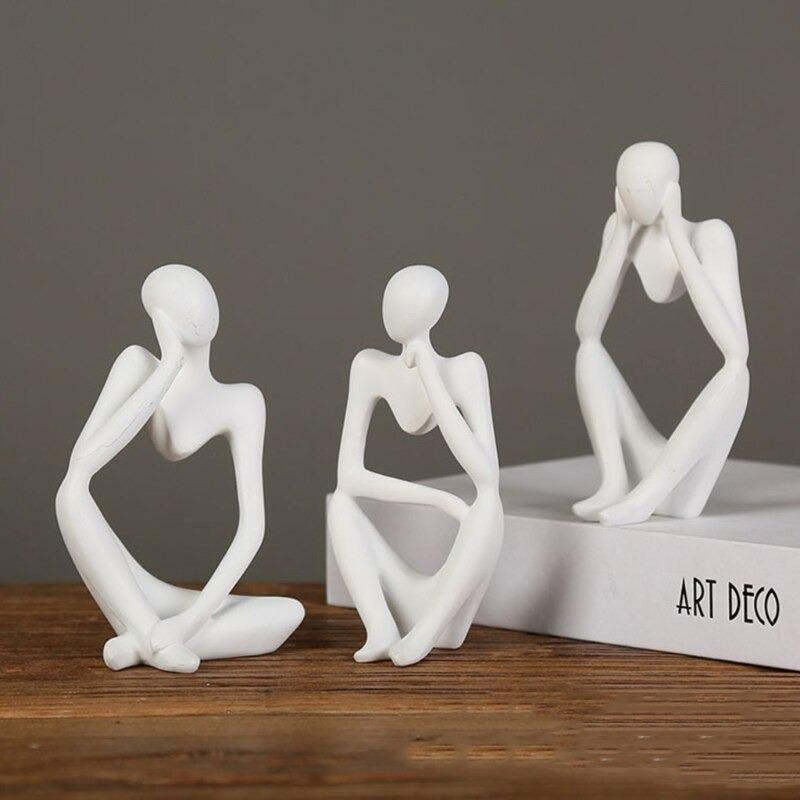 Mente Sculptuur | Abstracte Denker, Duurzaam Hars