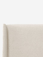 Adara Upholstered Bed | Winged Headboard, Crisp Sophistication