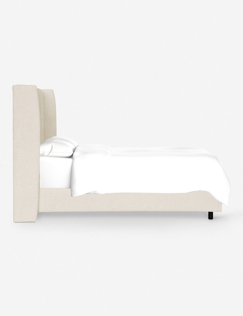 Adara Upholstered Bed | Winged Headboard, Crisp Sophistication