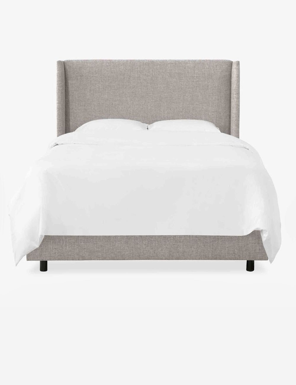 Adara Upholstered Bed | Winged Headboard, Crisp Sophistication