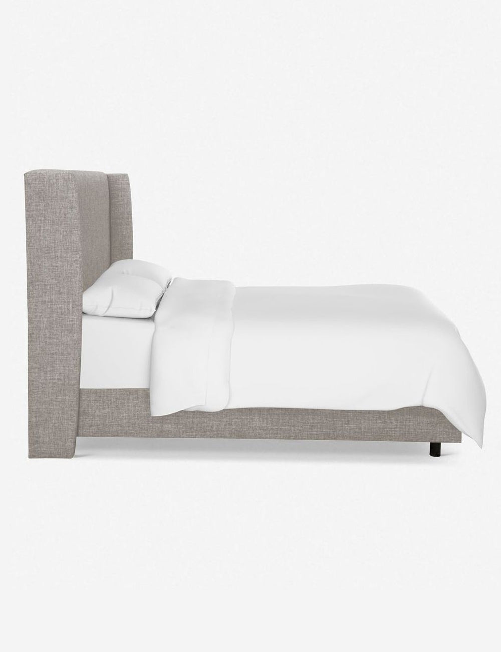 Adara Upholstered Bed | Winged Headboard, Crisp Sophistication
