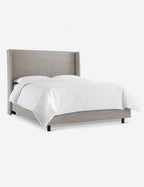 Adara Upholstered Bed | Winged Headboard, Crisp Sophistication