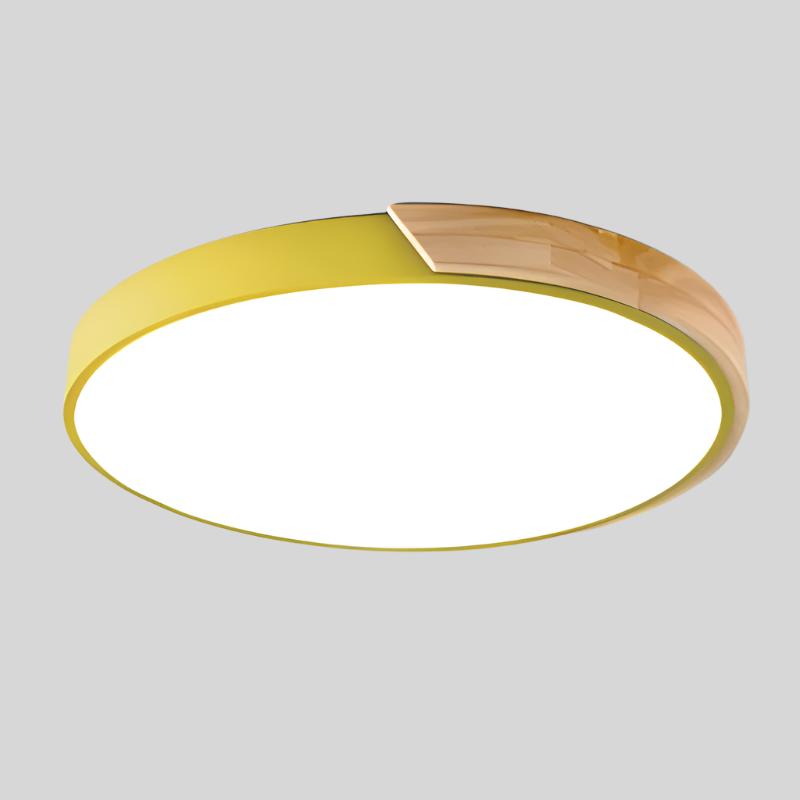 Noro LED Plafondlamp | Modern Scandinavisch Design, Houten Accent