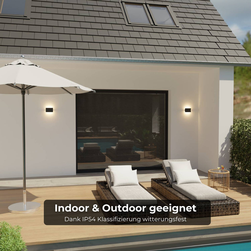 Alera Wall Light | Warm 2700K, IP54 Weatherproof