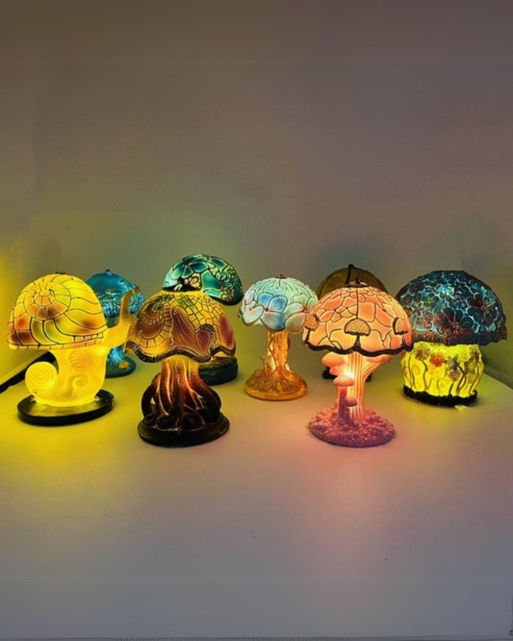 Vintage Mushroom Table Lamp LED 1-Light