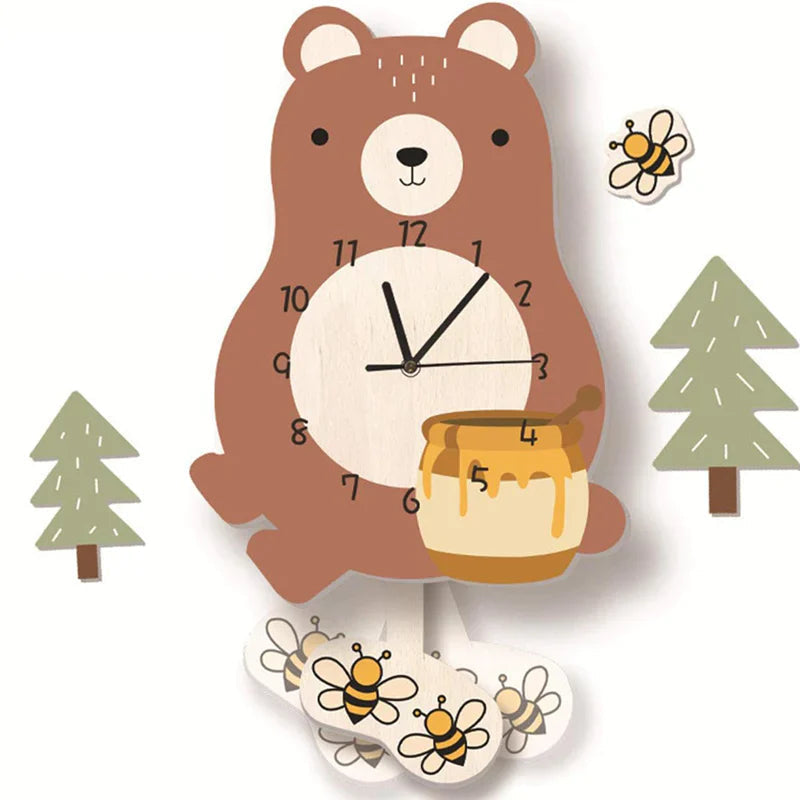 Brilvo - Animal Wall Clock for Children