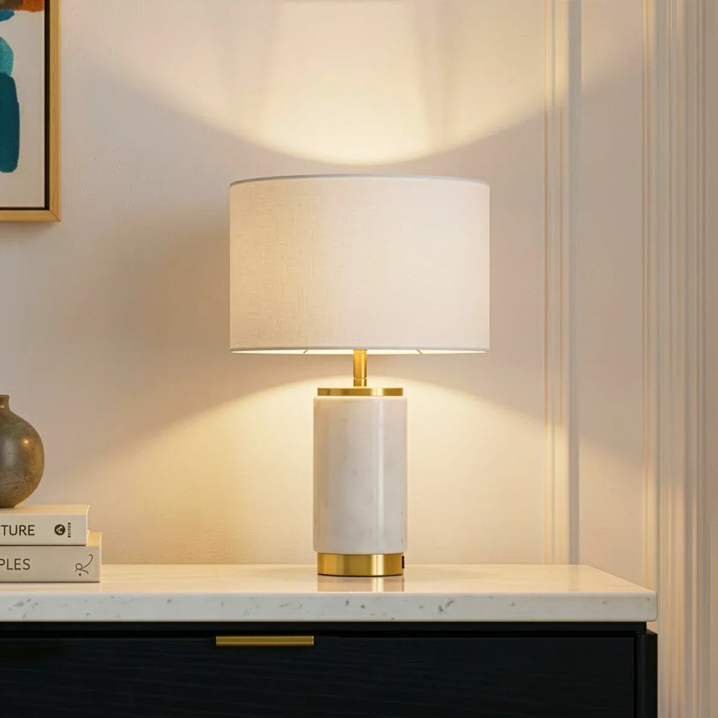 Arden LED table lamp with USB charging port