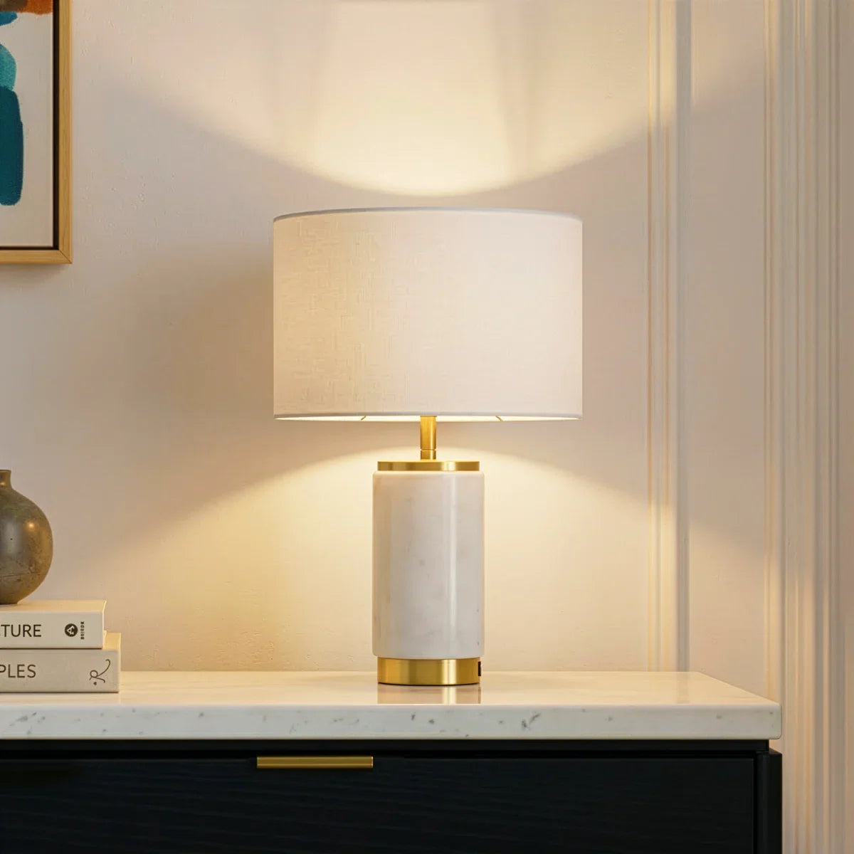 Arden LED table lamp with USB charging port