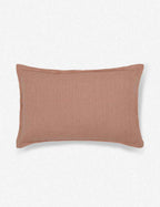 Luna Linen Lumbar Pillow | Superior-Quality Flax, Tonal Stitch Detail