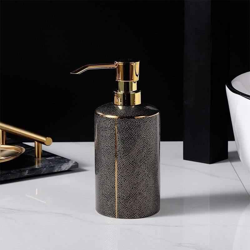 Palais Bathroom Accessories Set | Ceramic with Gold Accents