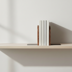 Black Walnut Wood Bookends – Heavy Duty, Non-Slip Book Holder for Shelves, Home & Office Decor