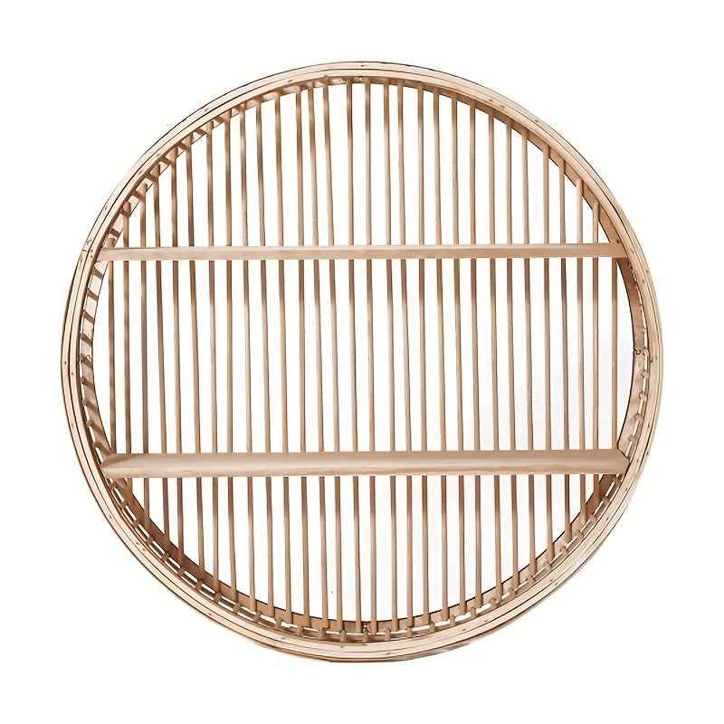 Bela Round Bamboo Shelf | Handmade, Eco-Friendly Wall Organizer