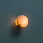 Japandi Marble Orb Wall Sconce LED 1-Light