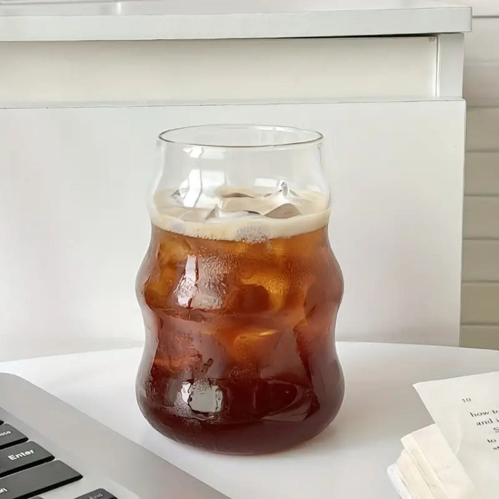 Bela Wave Glasses Set | 510ml Capacity, Includes Reusable Straws