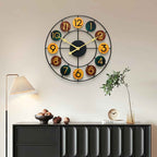 Bello Wall Clock | Retro Iron Design, Silent Quartz Movement