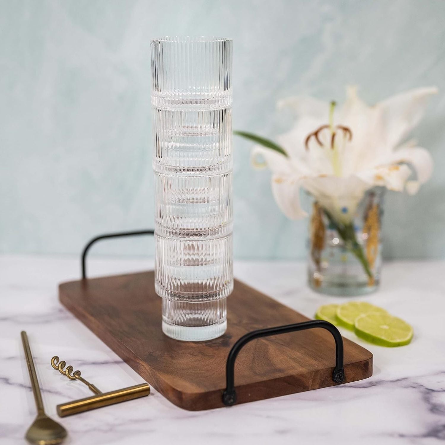 Brio Highball Glasses Set | 180ml, European Design, Durable Glass