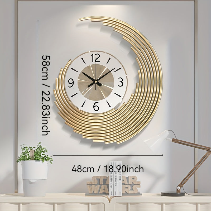 Bello 3D Metal Wall Clock | Silent Quartz Movement, Large Size