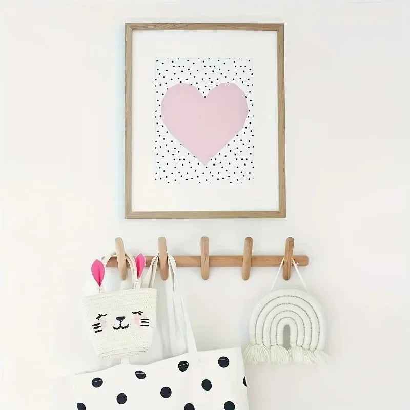 Milo Wall Rack | Solid Oak, 5-Peg Design