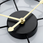 Bello Wall Clock | Retro Iron Design, Silent Quartz Movement